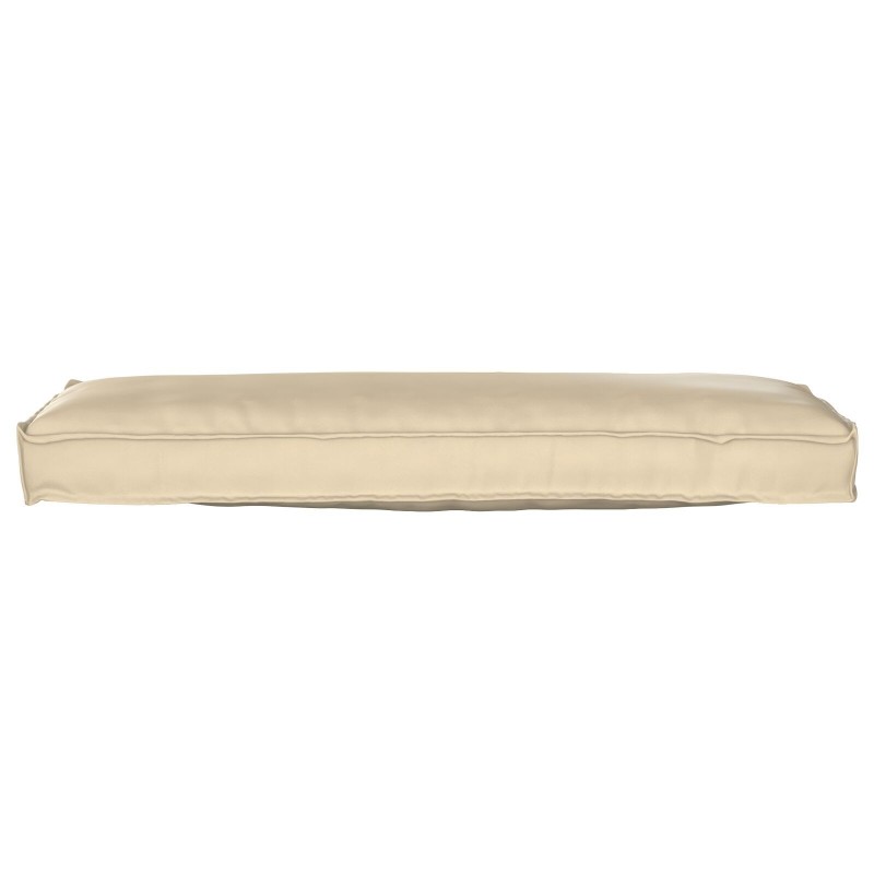 Coussin Pallet pour banc Beige 120x40x8 cm Tissu Oxford 