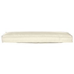 Coussin Pallet pour banc crème 120x40x8 cm tissu Oxford 