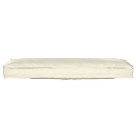 Coussin Pallet pour banc crème 120x40x8 cm tissu Oxford 
