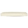 Coussin Pallet pour banc crème 120x40x8 cm tissu Oxford 