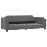 Lit de jour avec matelas gris foncé 90x190 cm tissu 