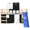 Lit mezzanine enfants avec tunnel sans matelas 80x200 cm 