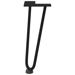 Pieds en épingle à cheveux pour table basse 4 pièces Noir 30 cm Acier massif 