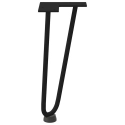 Pieds en épingle à cheveux pour table basse 4 pièces Noir 30 cm Acier massif 