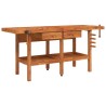 Établi avec tiroirs et étaux 192x62x83 cm Bois massif d'acacia 