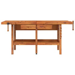 Établi avec tiroirs et étaux 192x62x83 cm Bois massif d'acacia 