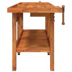 Établi avec tiroirs et étaux 192x62x83 cm Bois massif d'acacia 
