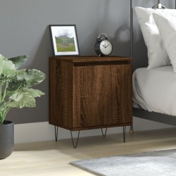 Table de chevet chêne marron 40x30x50 cm bois d'ingénierie 