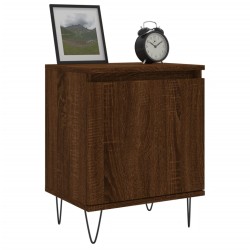 Table de chevet chêne marron 40x30x50 cm bois d'ingénierie 