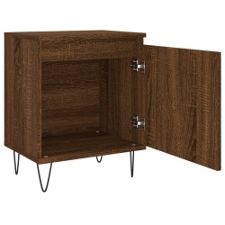 Table de chevet chêne marron 40x30x50 cm bois d'ingénierie 
