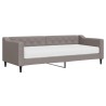 Lit de jour avec matelas taupe 80x200 cm tissu 