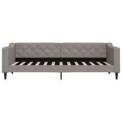 Lit de jour avec matelas taupe 80x200 cm tissu 