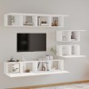 Ensemble de meubles TV 6 pcs Blanc Bois d'ingénierie 
