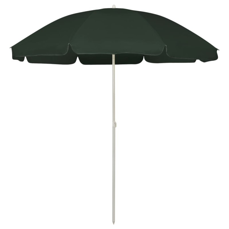 Parasol de plage vert 240 cm 