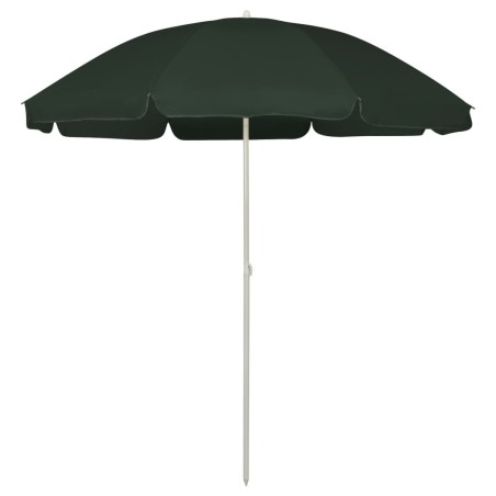 Parasol de plage vert 240 cm 