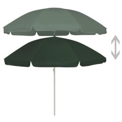 Parasol de plage vert 240 cm 