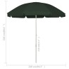 Parasol de plage vert 240 cm 