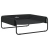 Lit surélevé pour chien anthracite tissu Oxford et acier 