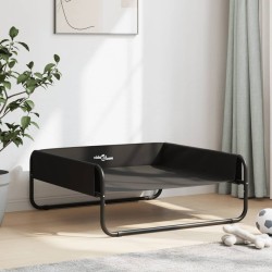Lit surélevé pour chien anthracite tissu Oxford et acier 