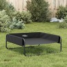 Lit surélevé pour chien anthracite tissu Oxford et acier 