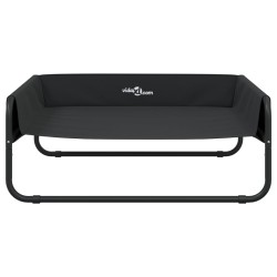 Lit surélevé pour chien anthracite tissu Oxford et acier 