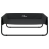 Lit surélevé pour chien anthracite tissu Oxford et acier 