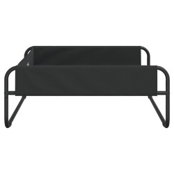 Lit surélevé pour chien anthracite tissu Oxford et acier 