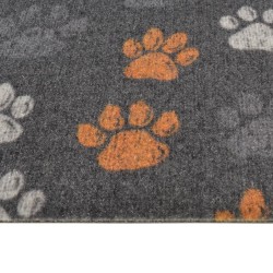 Tapis de cuisine lavable impression de pattes 60x180 cm velours 