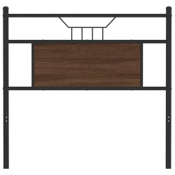 Tête de lit chêne marron 80 cm bois d'ingénierie et acier 