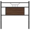 Tête de lit chêne marron 80 cm bois d'ingénierie et acier 