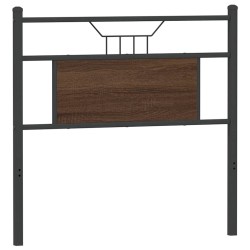 Tête de lit chêne marron 80 cm bois d'ingénierie et acier 
