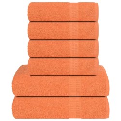 Ensemble de serviettes 6 pcs orange 360 g/m² 100% coton 