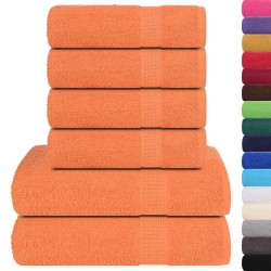 Ensemble de serviettes 6 pcs orange 360 g/m² 100% coton 