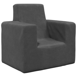 Canapé pour enfants Anthracite Peluche douce 