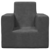 Canapé pour enfants Anthracite Peluche douce 