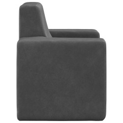 Canapé pour enfants Anthracite Peluche douce 