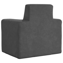 Canapé pour enfants Anthracite Peluche douce 