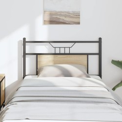Tête de lit chêne sonoma 80 cm bois d'ingénierie et acier 