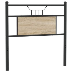 Tête de lit chêne sonoma 80 cm bois d'ingénierie et acier 