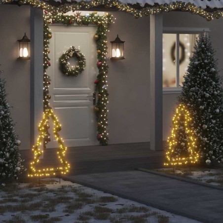 Décoration lumineuse arbre de Noël avec piquets 115 LED 90 cm 