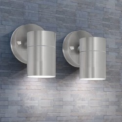 Applique murale d'extérieur 2 pcs Acier inoxydable vers le bas 