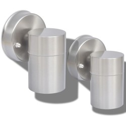 Applique murale d'extérieur 2 pcs Acier inoxydable vers le bas 