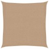 Voile d'ombrage 160 g/m² Taupe 3,6x3,6 m PEHD 