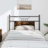 Tête de lit chêne fumé 80 cm bois d'ingénierie et acier 
