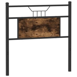 Tête de lit chêne fumé 80 cm bois d'ingénierie et acier 