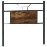 Tête de lit chêne fumé 80 cm bois d'ingénierie et acier 