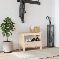 Banc d'entrée 60x28x45 cm bois de pin massif 