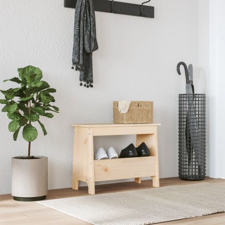 Banc d'entrée 60x28x45 cm bois de pin massif 
