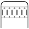 Tête de lit métal noir 100 cm 