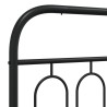 Tête de lit métal noir 100 cm 